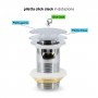 Miscelatore Jazz monocomando per bidet cromo lucido installazione rapida con piletta click clack