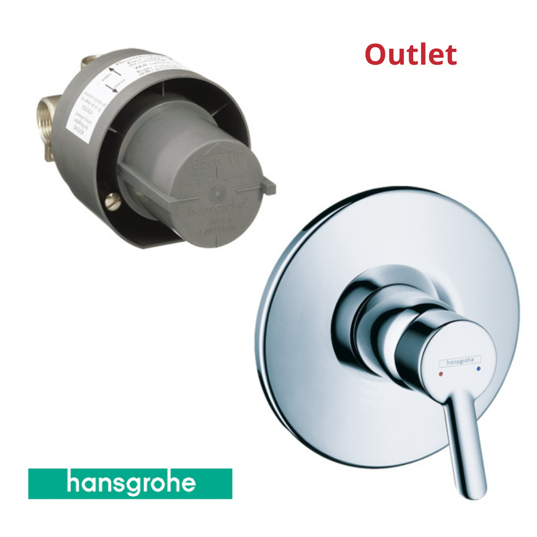 Set Esterno Hansgrohe SBox Square Cromo 28010000 - Flessibile Doccia Con Rosetta Angolare - Foto 1