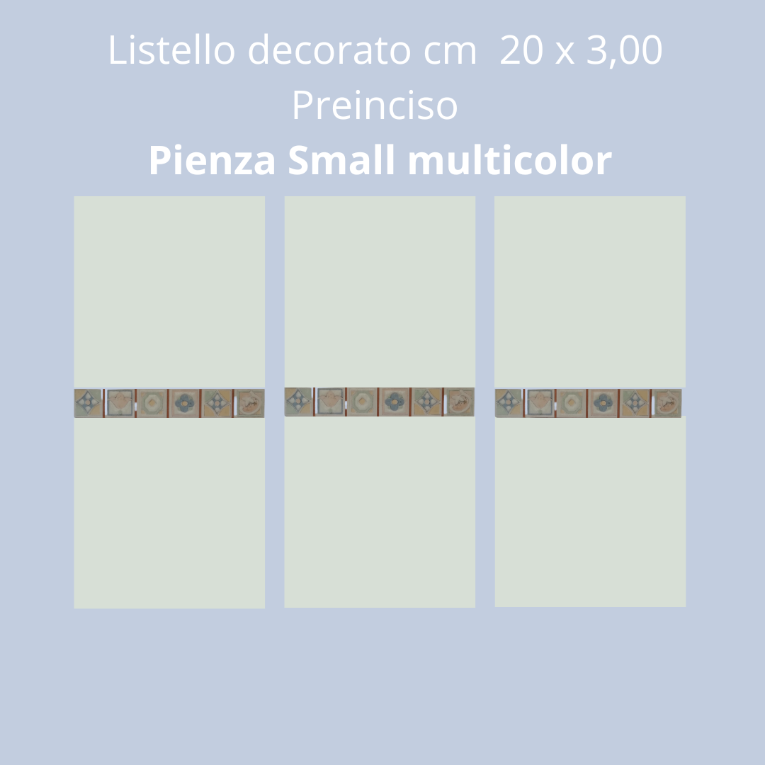 Listello in ceramica decorato e preinciso Pienza cm 20 x 3,00