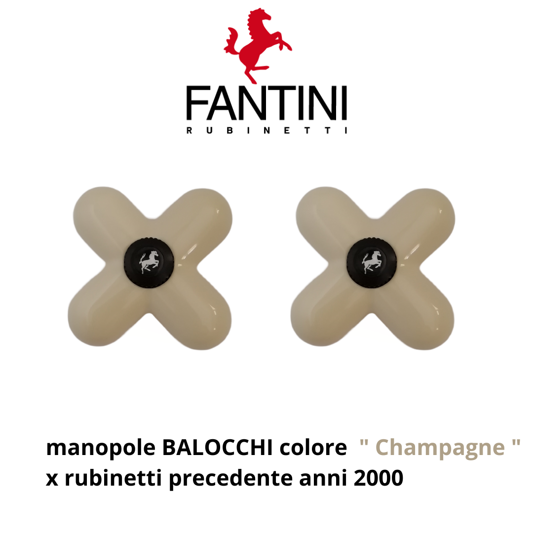 Fantini I Balocchi maniglia champagne con placchetta e cappuccio