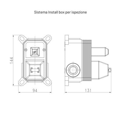 Miscelatore Jazz monocomando ad incasso doccia con deviatore 2 vie cromo lucido con sistema install box
