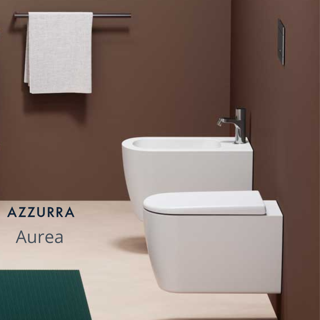 Sanitari sospesi Azzurra Aurea vaso scarico Vortex bianco lucido