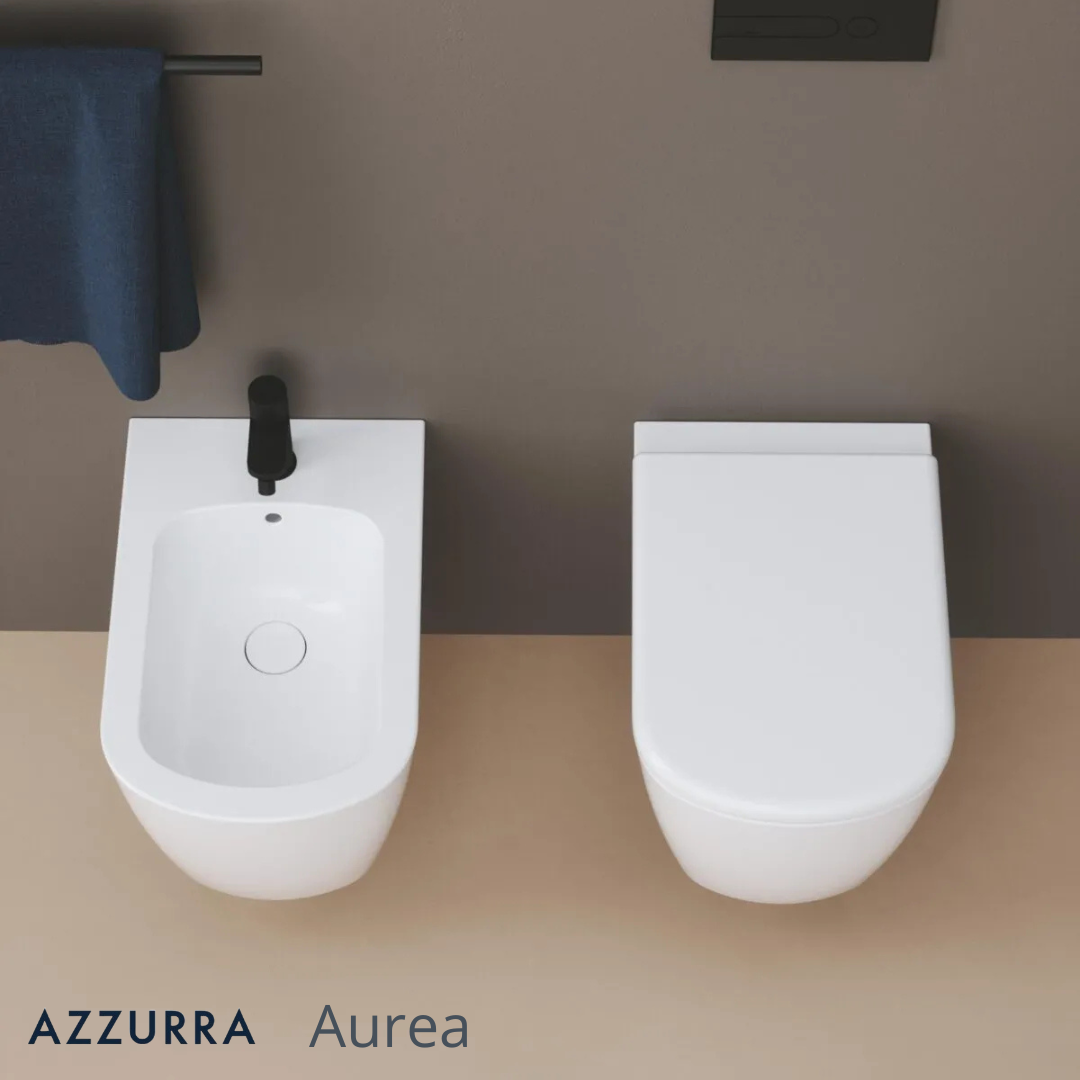 Sanitari sospesi Azzurra Aurea vaso scarico Vortex bianco lucido