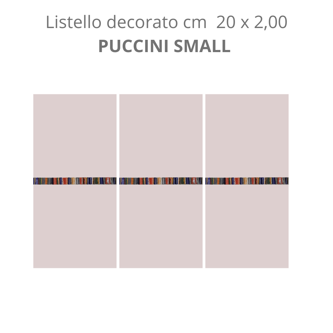 Listello in ceramica decorato PUCCINI SMALL 20 x 2,00