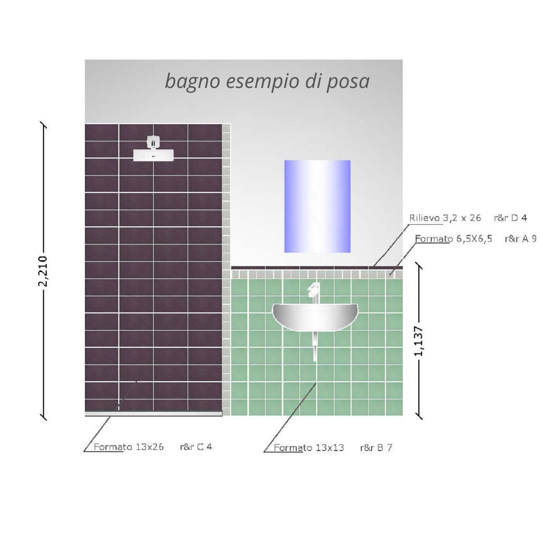 Ceramica Bardelli Riflessi & Riflessi 13x13 _ 13 x 26 _ 6,5 x 26