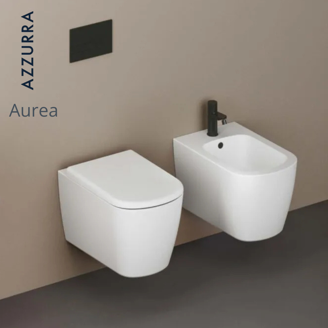 Sanitari sospesi Azzurra Aurea vaso scarico Vortex bianco lucido