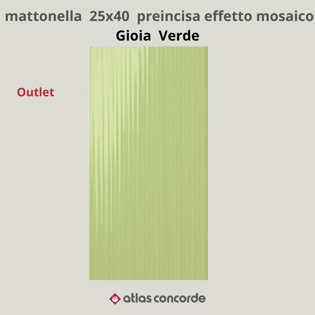 Rivestimento 20x50 in pasta bianca GIOIA VERDE lotto mq 45