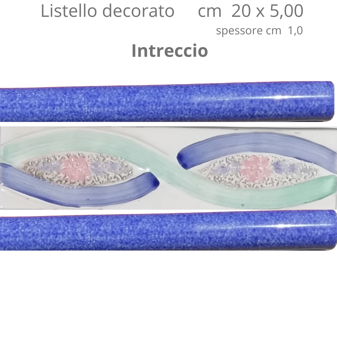 Liestello e Torello bombato decoro INTRECCIO composta da tre pezzi