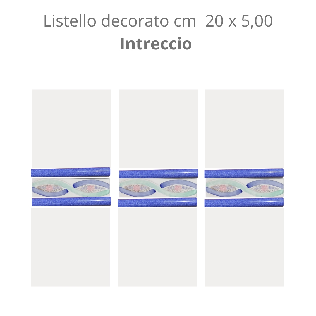 Liestello e Torello bombato decoro INTRECCIO composta da tre pezzi