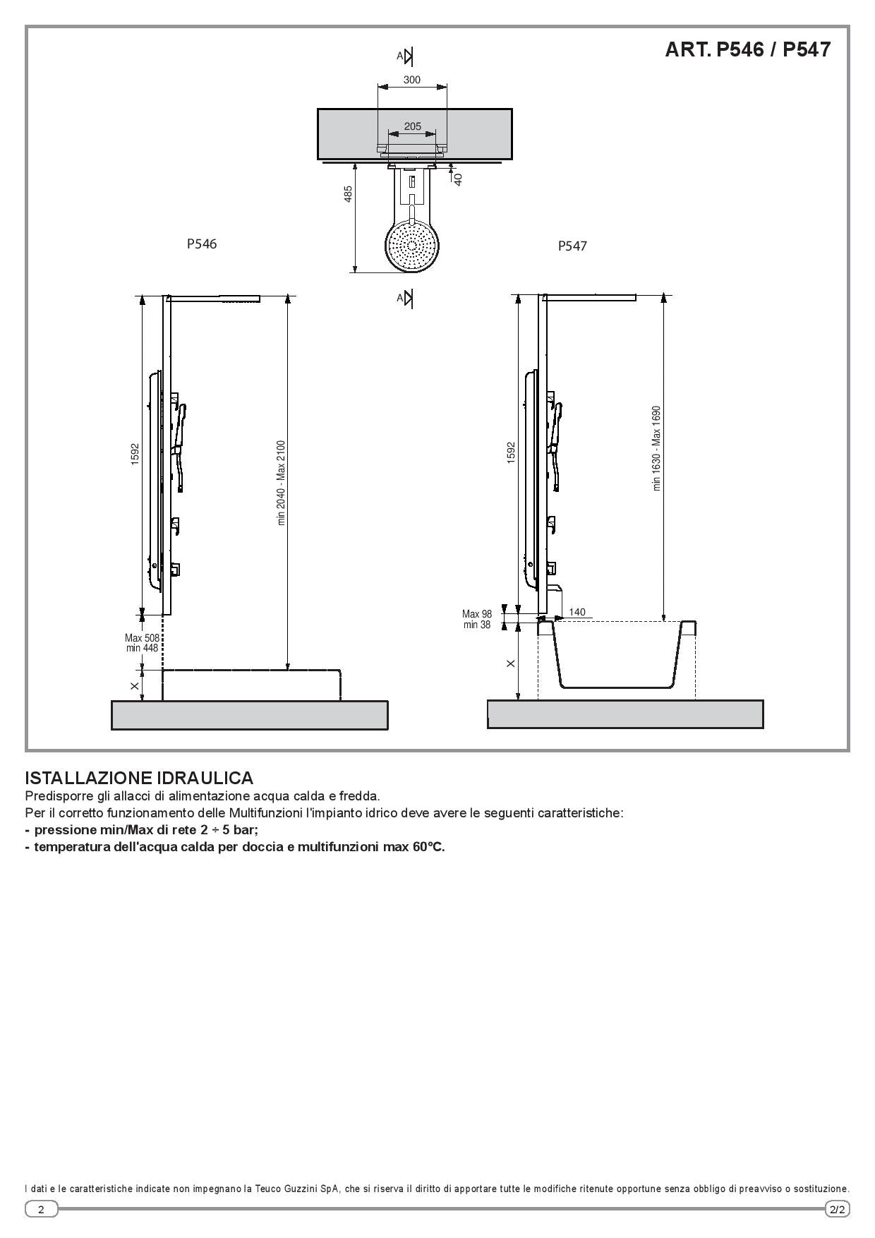 Teuco colonna doccia / Vasca P 547