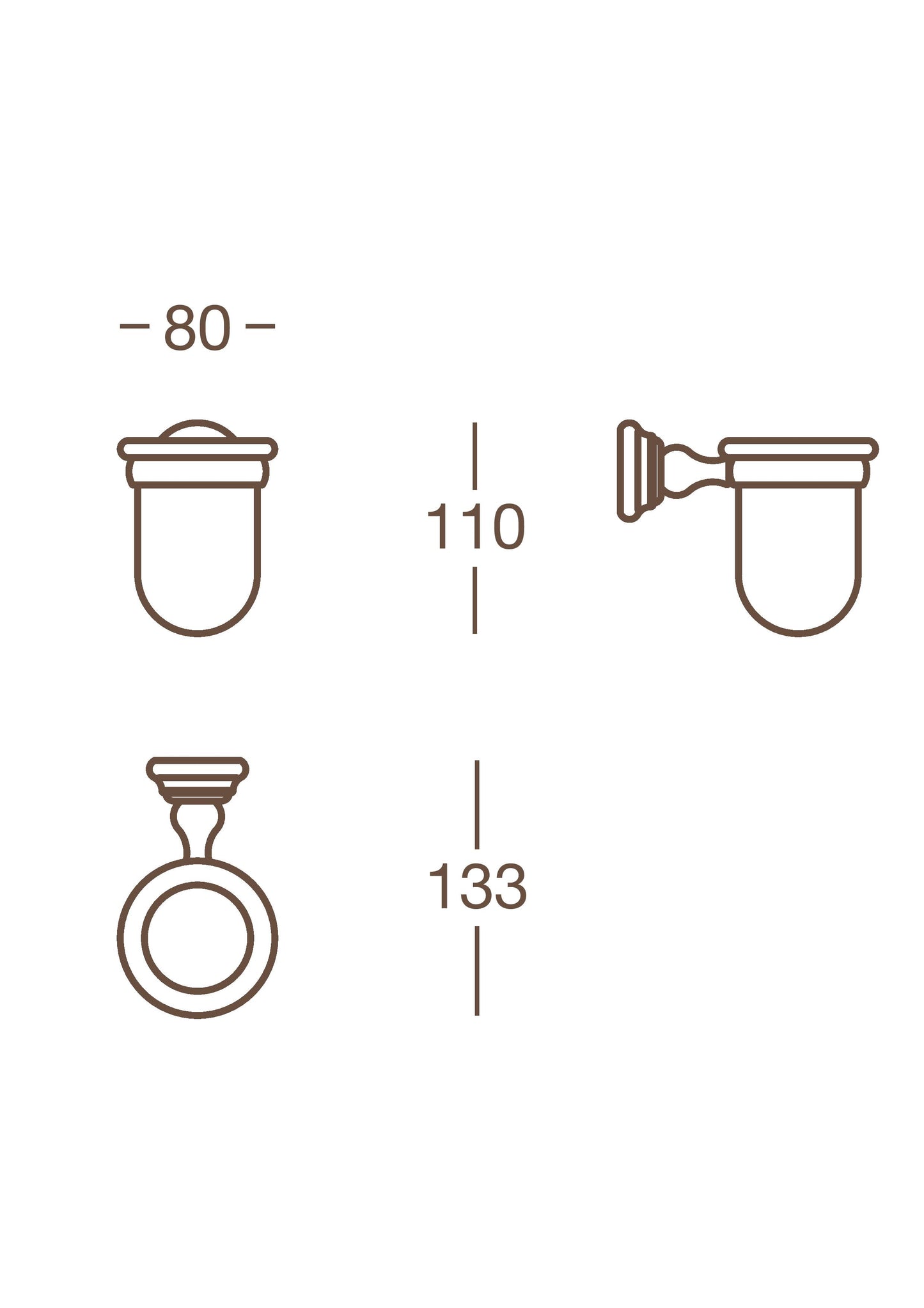 accessori bagno cromo lucido Vittoria Valli Arrdebagno set 8 pezzi