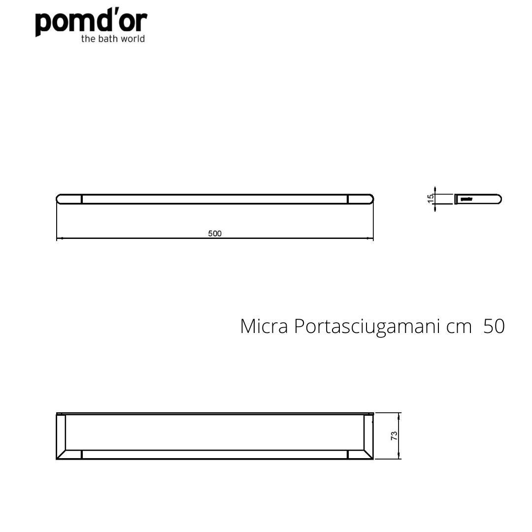 accessori bagno cromo lucido Micra Pomd'or set 6
