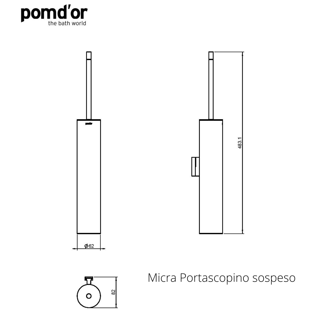accessori bagno cromo lucido Micra Pomd'or set 6