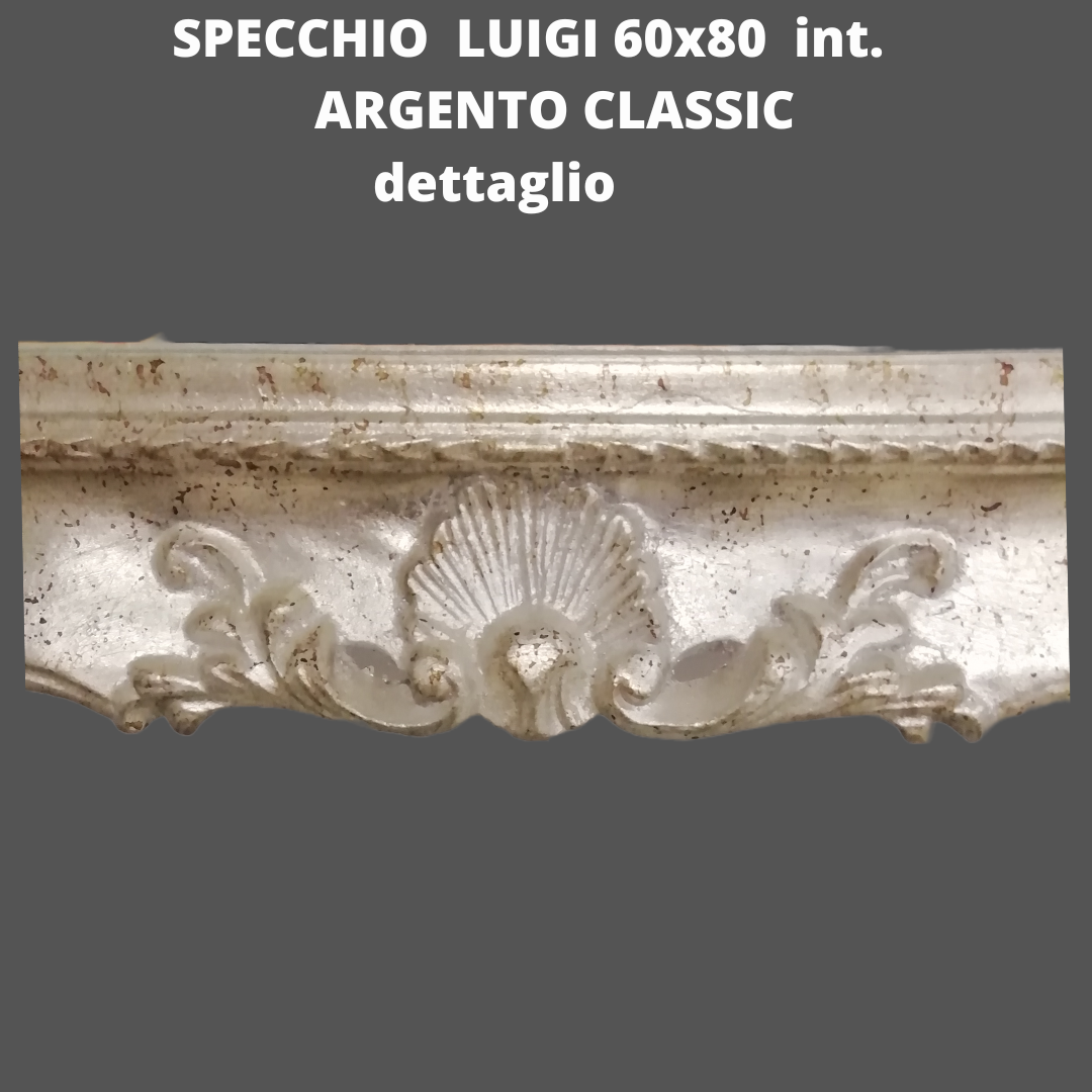 Specchio LUIGI 60X80 con cornice int argentata CIPI'