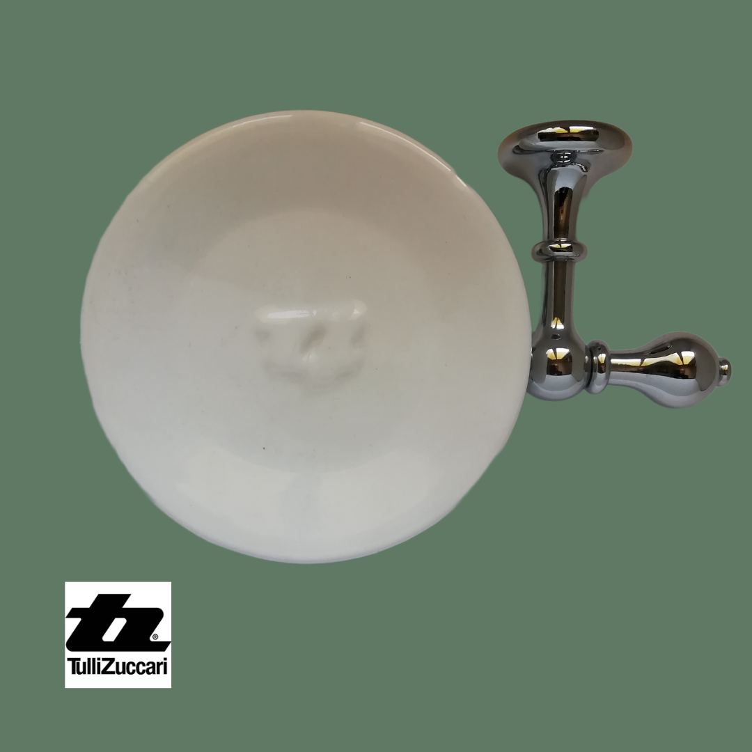 Trevi Tulli Zuccari Porta Sapone cromo lucido e ceramica bianca