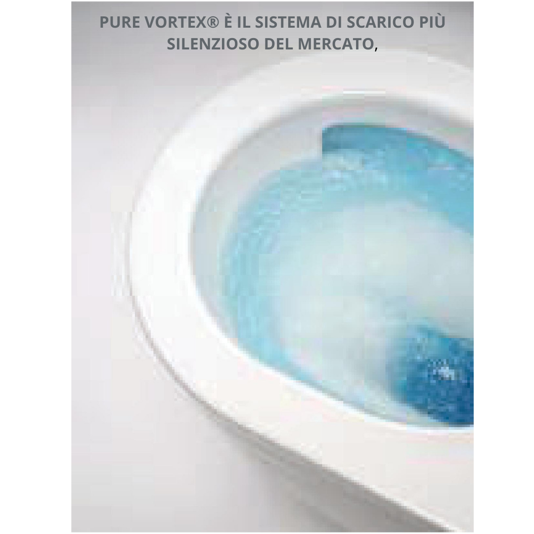 Hatria Centrica vaso Vortex coprivaso bidet sospeso bianco lucido