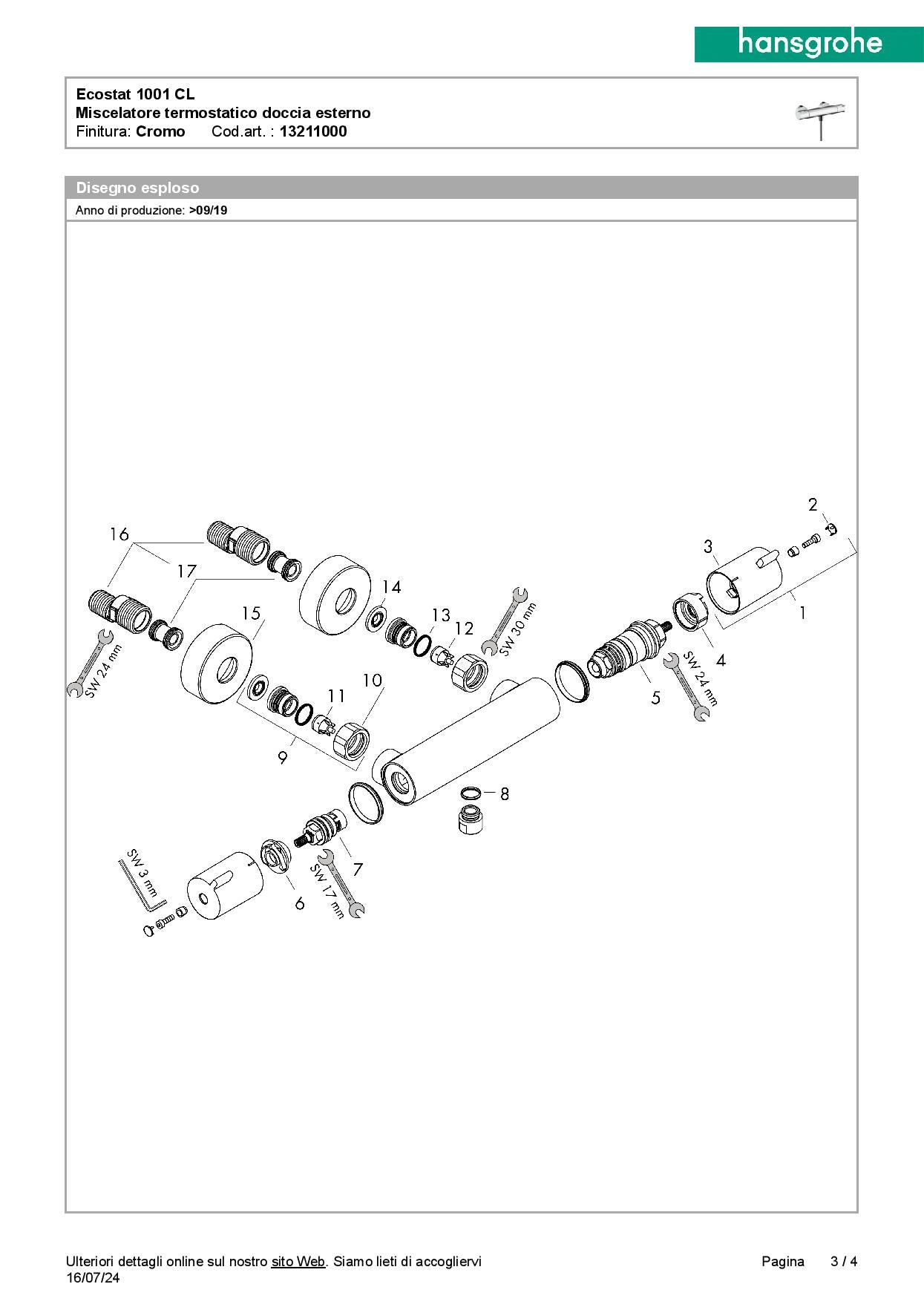 Hansgrohe set doccia Raindance Select S 150 3jet con asta doccia 90 cm + termostatico eterno