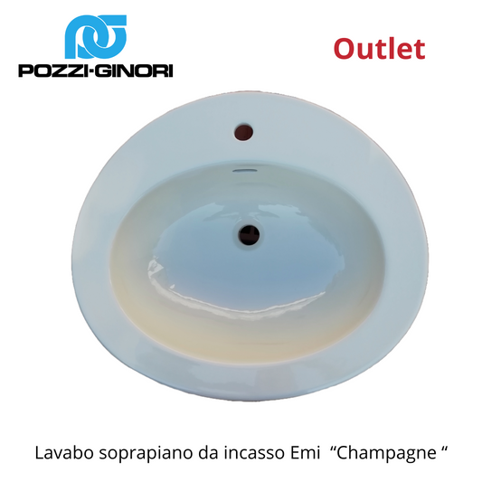 Lavabo Champagne sopra piano Emi Pozzi Ginori