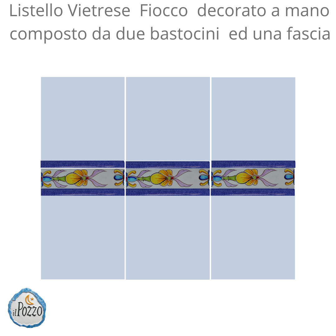 Listelli decorati a mano Fiocco  composta da tre pezzi  IL POZZO