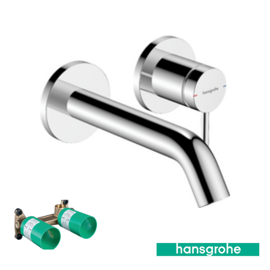 Hansgrohe Tecturis S Miscelatore monocomando lavabo da incasso a parete EcoSmart+ con bocca d'erogazione 16,5 cm