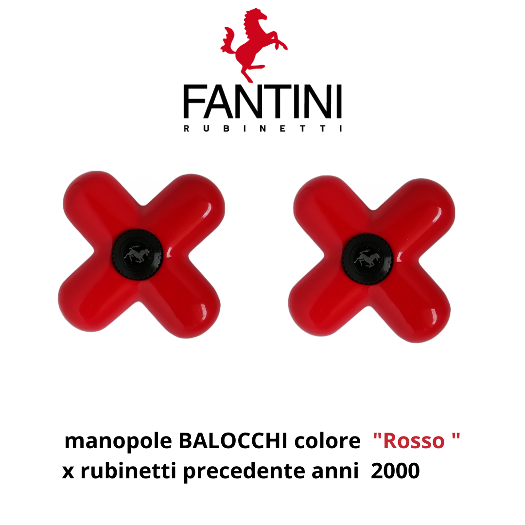 Fantini I Balocchi coppia maniglie Colore Rosso con placchetta e cappuccio
