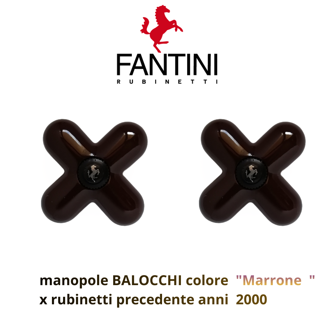 Fantini I Balocchi coppia maniglie Marrone  con placchetta e cappuccio