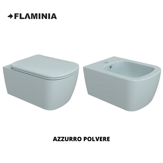 Sanitari sospesi PLAY Flaminia Azzurro polvere vaso GOSILENT