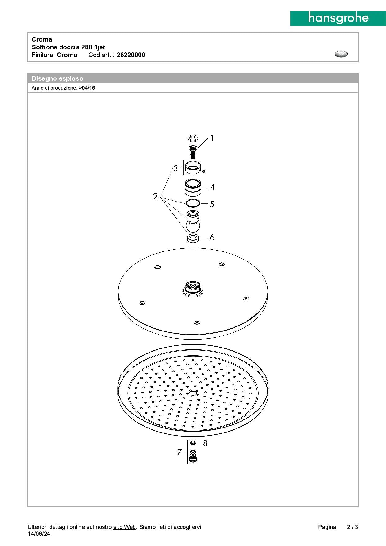 Hansgrohe set doccia soffione Croma 100  ø 280 +  iBox universal 2 +DuoTurn S Miscelatore ad incasso +doccetta