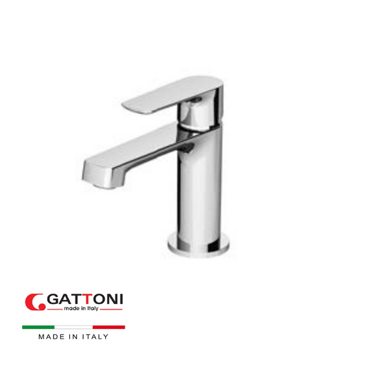 Miscelatore lavabo con flex inox di alimentazione, bocca 110 mm H2omix 3000 Gattoni Rubinetteria