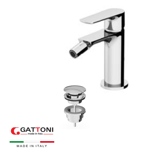 Miscelatore  bidet con flex inox di alimentazione H2omix 3000 Gattoni Rubinetteria