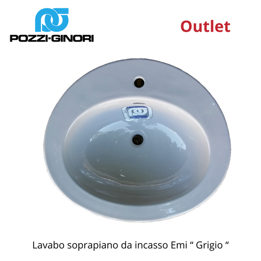 Lavabo Grigio sopra piano Emi Pozzi Ginori