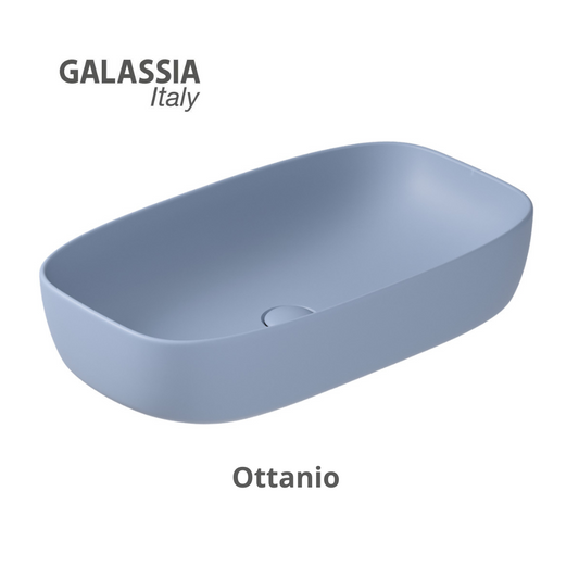 Lavabo da appoggio Ottanio 64x38 cm. Senza foro troppo pieno. DREAM  Galassia