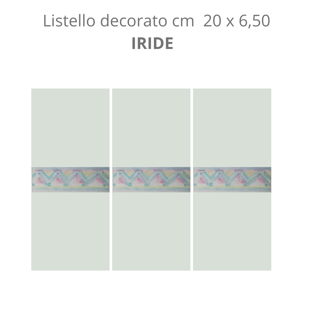Listello decorato IRIDE cm 20 x 6,50
