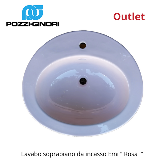 Lavabo Rosa  sopra piano Emi Pozzi Ginori