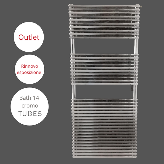 Tubes Bath 14 - termoarredo  H 116 L 50  cromato