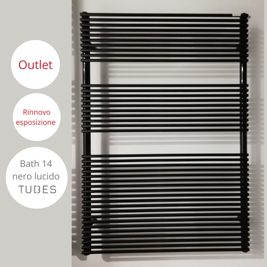 Tubes Bath 14 - termoarredo  H 116 L 80  Laccato Nero Lucido