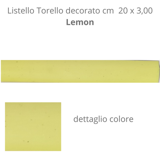Listello Torello in ceramica decorato LEMON   cm 20 x 3,00
