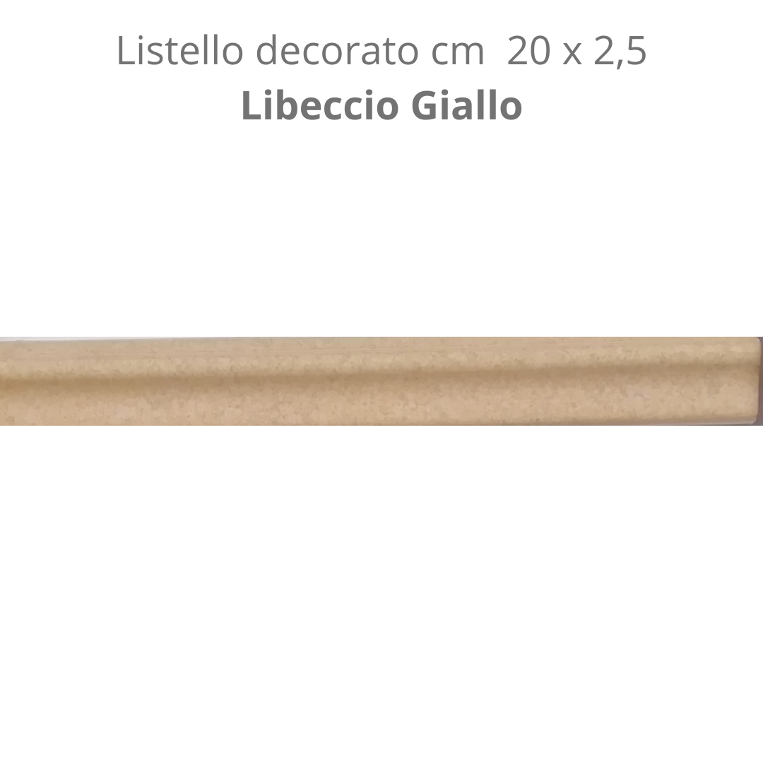 Listello decorato LIBECCIO OCRA  cm 20 x 2,5