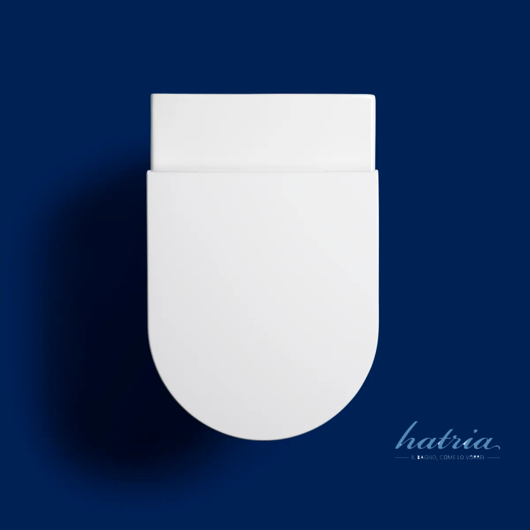 Hatria Fusion vaso bidet e coprivaso bianco Lucido
