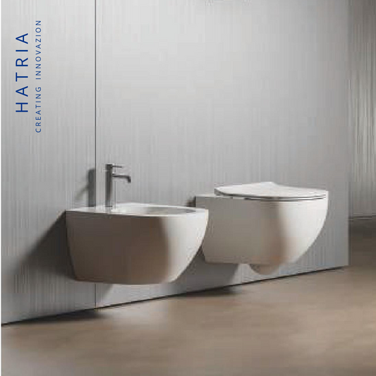 Sanitari sospesi Hatria Centrica vaso Vortex bianco lucido