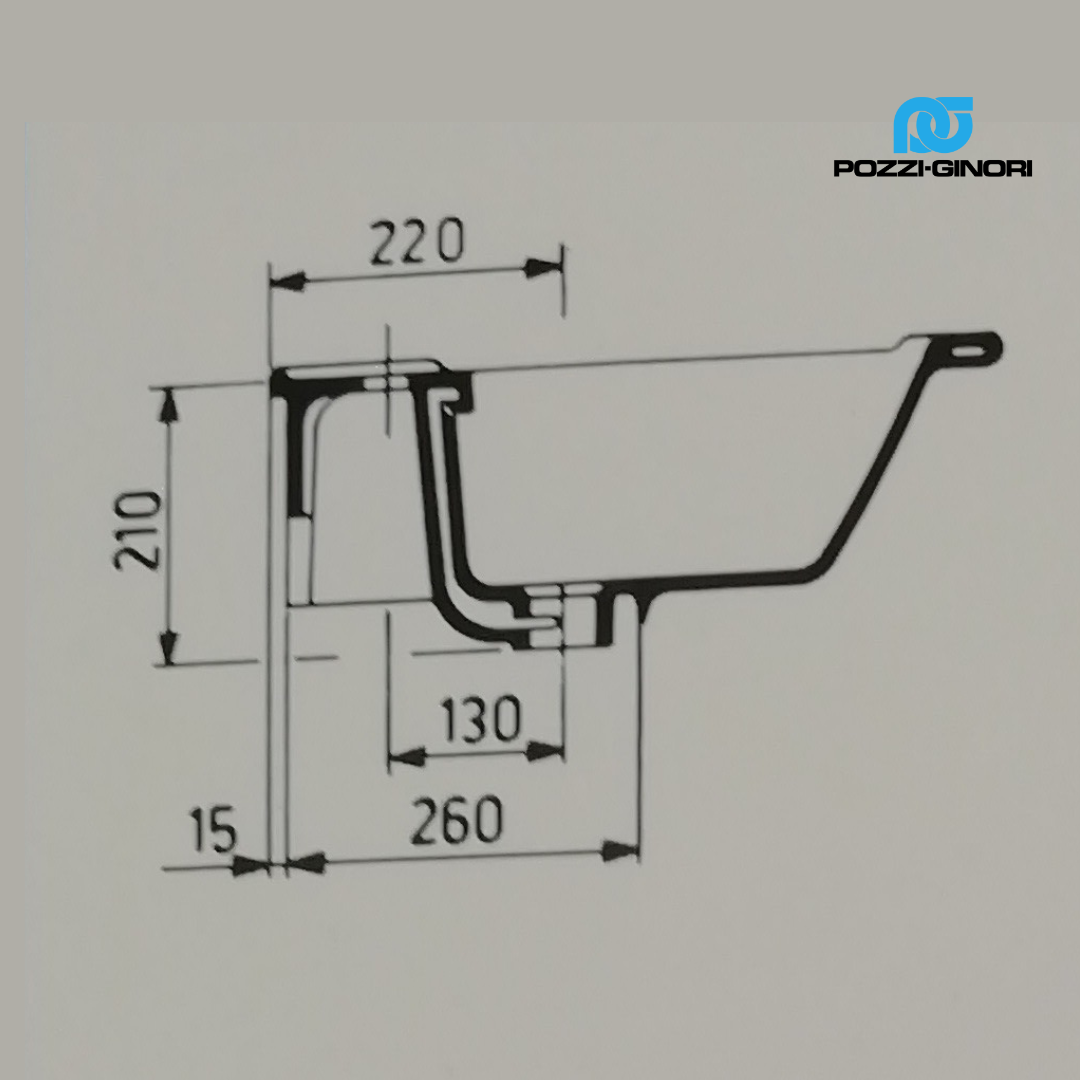 Pozzi Ginori T-UNo  lavabo semincasso per mobile