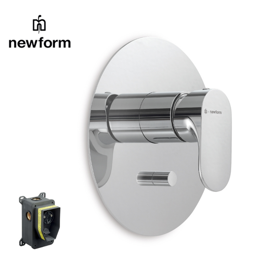 Linfa II Miscelatore monocomando ad incasso con deviatore a due uscite, completo Newform