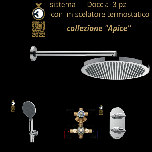 Bossini set Doccia Apice  termostatico design Marcello Ziliani