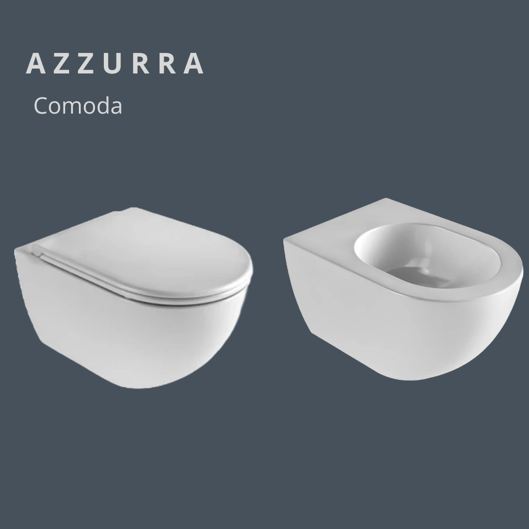 Sanitari sospesi Azzurra Comoda vaso senza brida bianco lucido