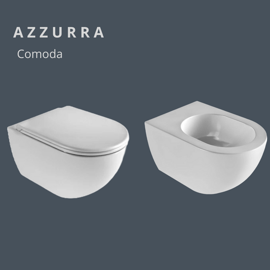 Sanitari sospesi Azzurra Comoda vaso senza brida bianco lucido