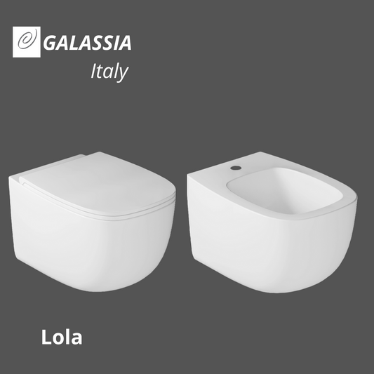 Galassia Lola set vaso, copri vaso, bidet