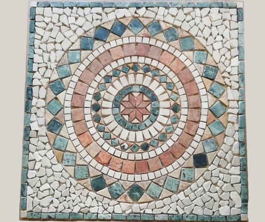 Tappeto in mosaico di marmo cm 80x80x1