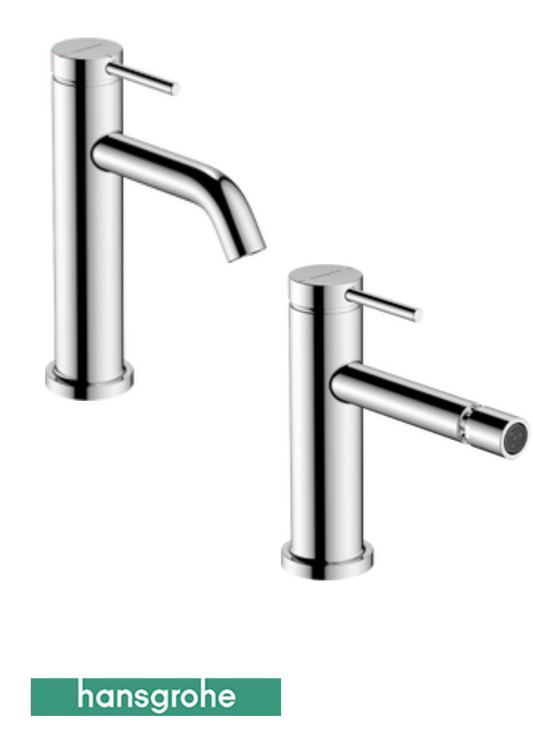 Hansgrohe Tecturis monoforo lavabo cool start + bidet completo di salterello