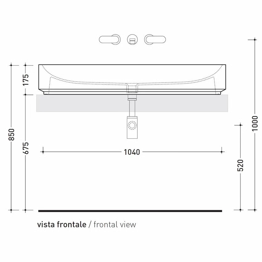 Flaminia STEP LAVABO 110 APPOGGIO
