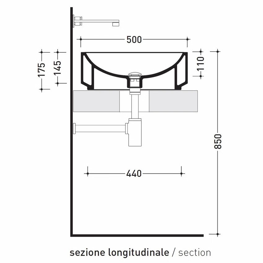 Flaminia STEP LAVABO 110 APPOGGIO
